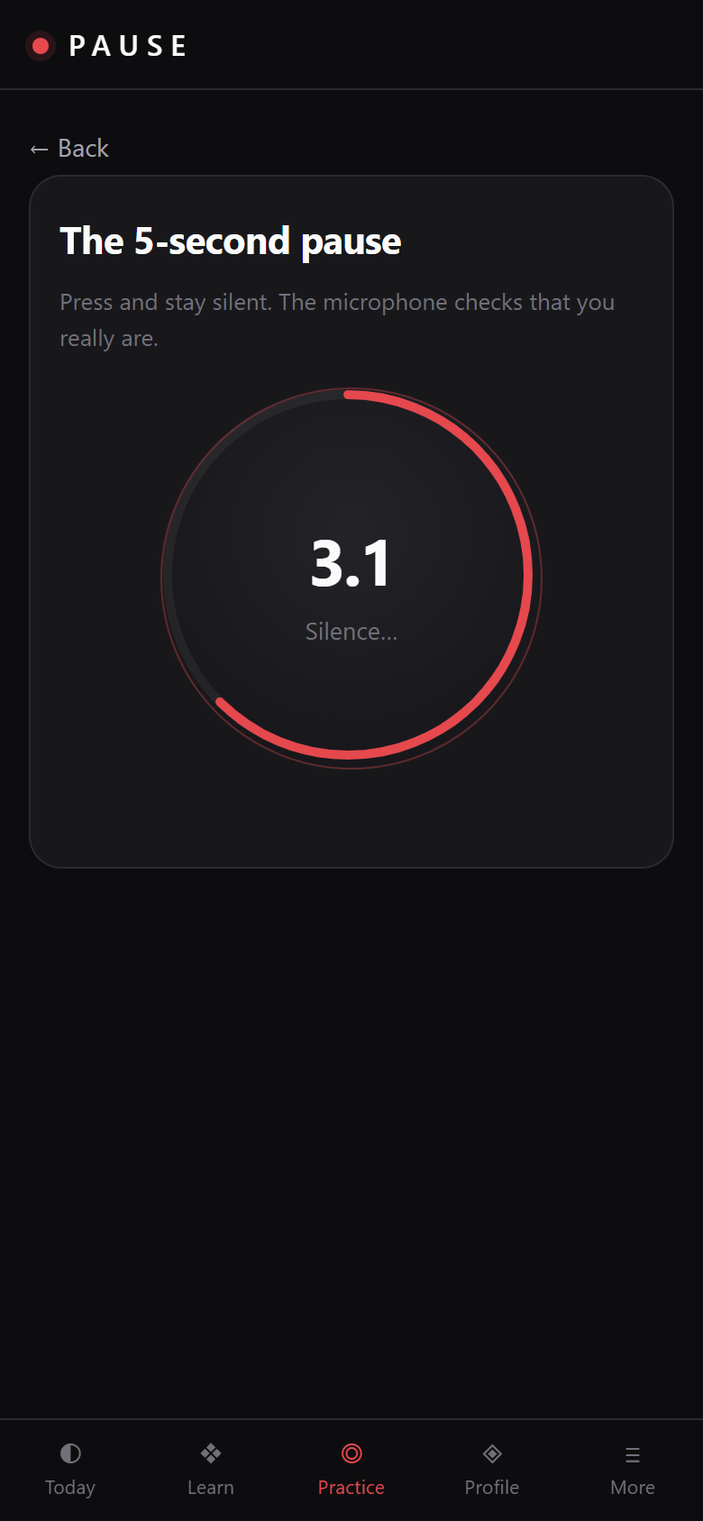 The pause trainer